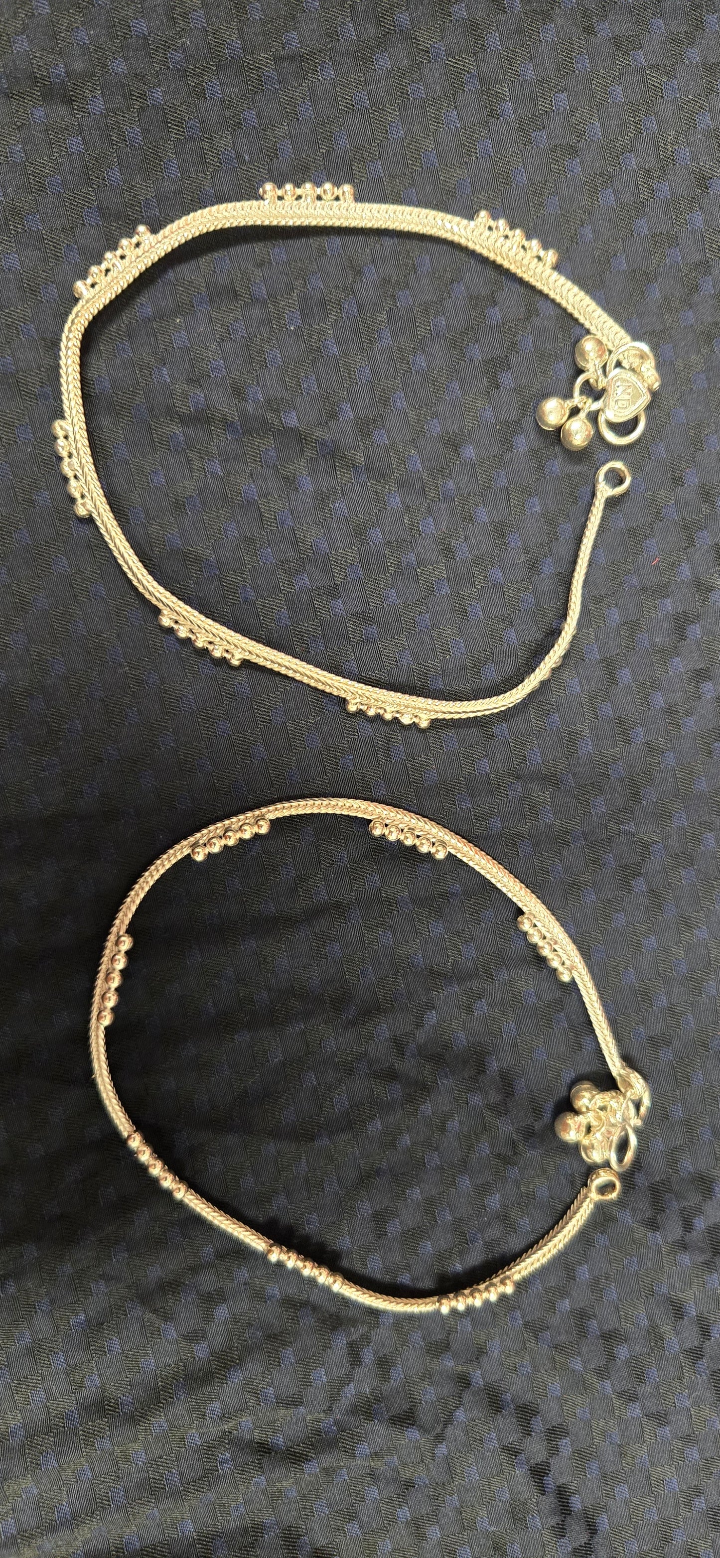 silver - anklets