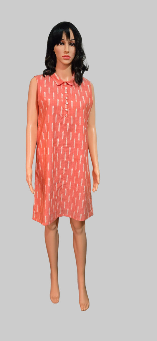 Orange sleeveless dress