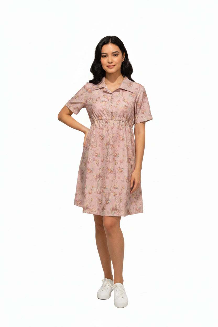 Pink floral dress