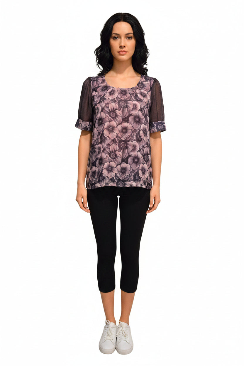 Purple floral top