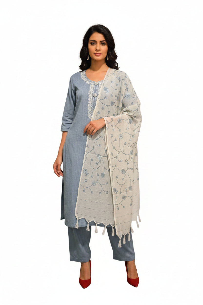 Cotton palazzo salwar suit