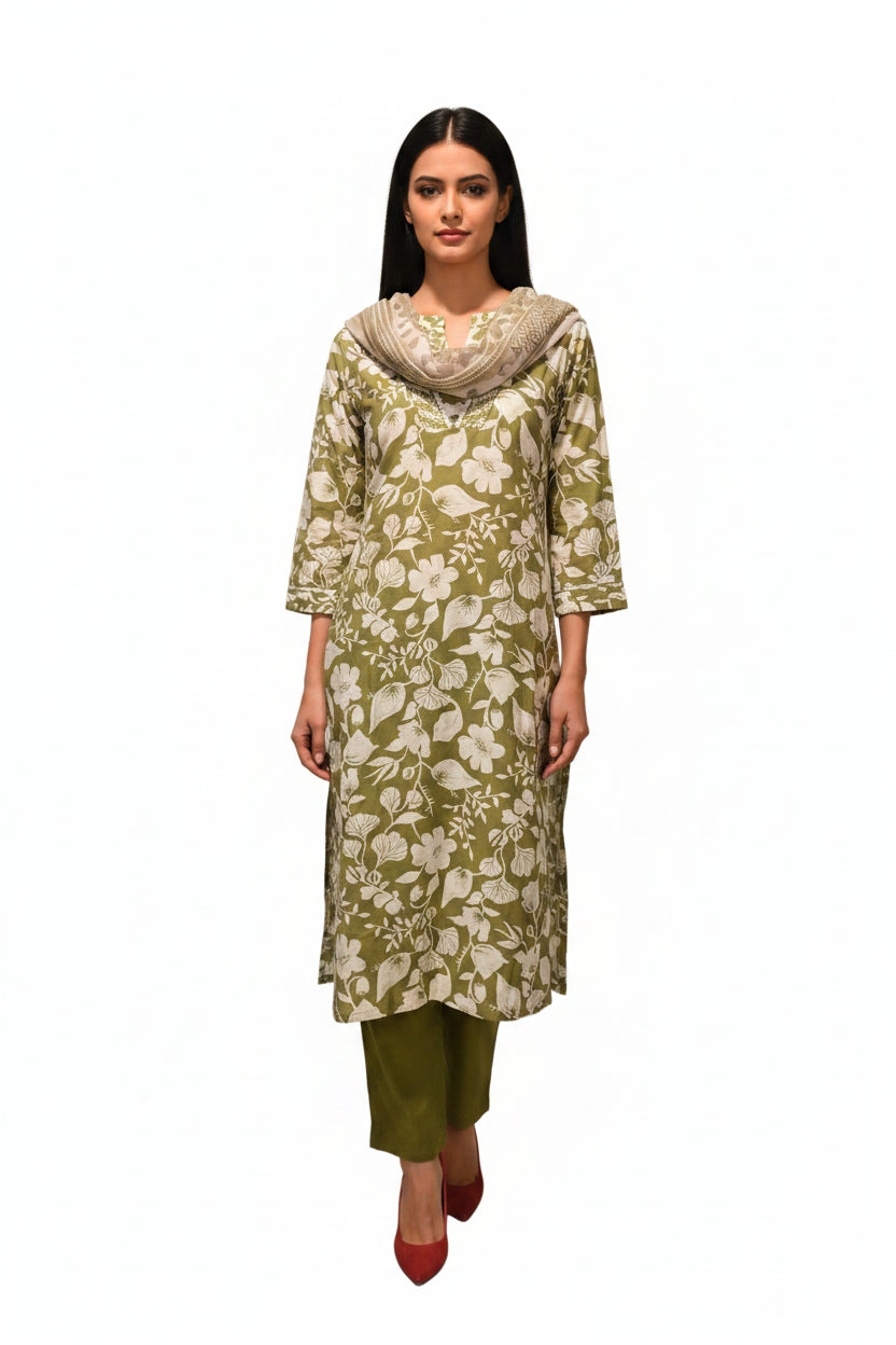 Green Palazzo Salwar Suit for women