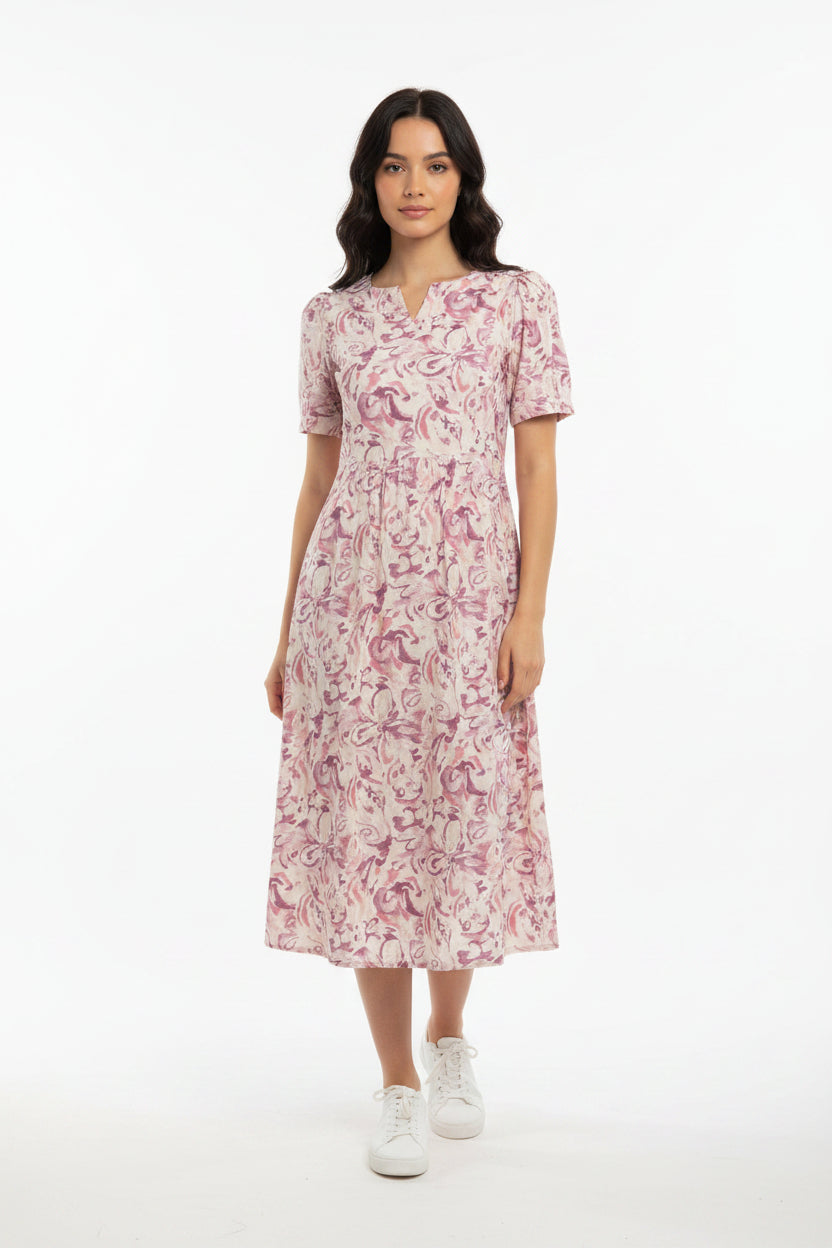 Purple midi dress