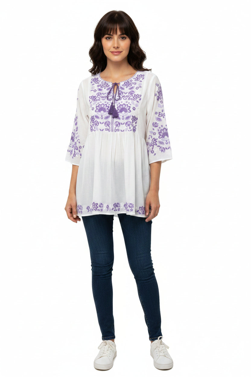 White-Purple top
