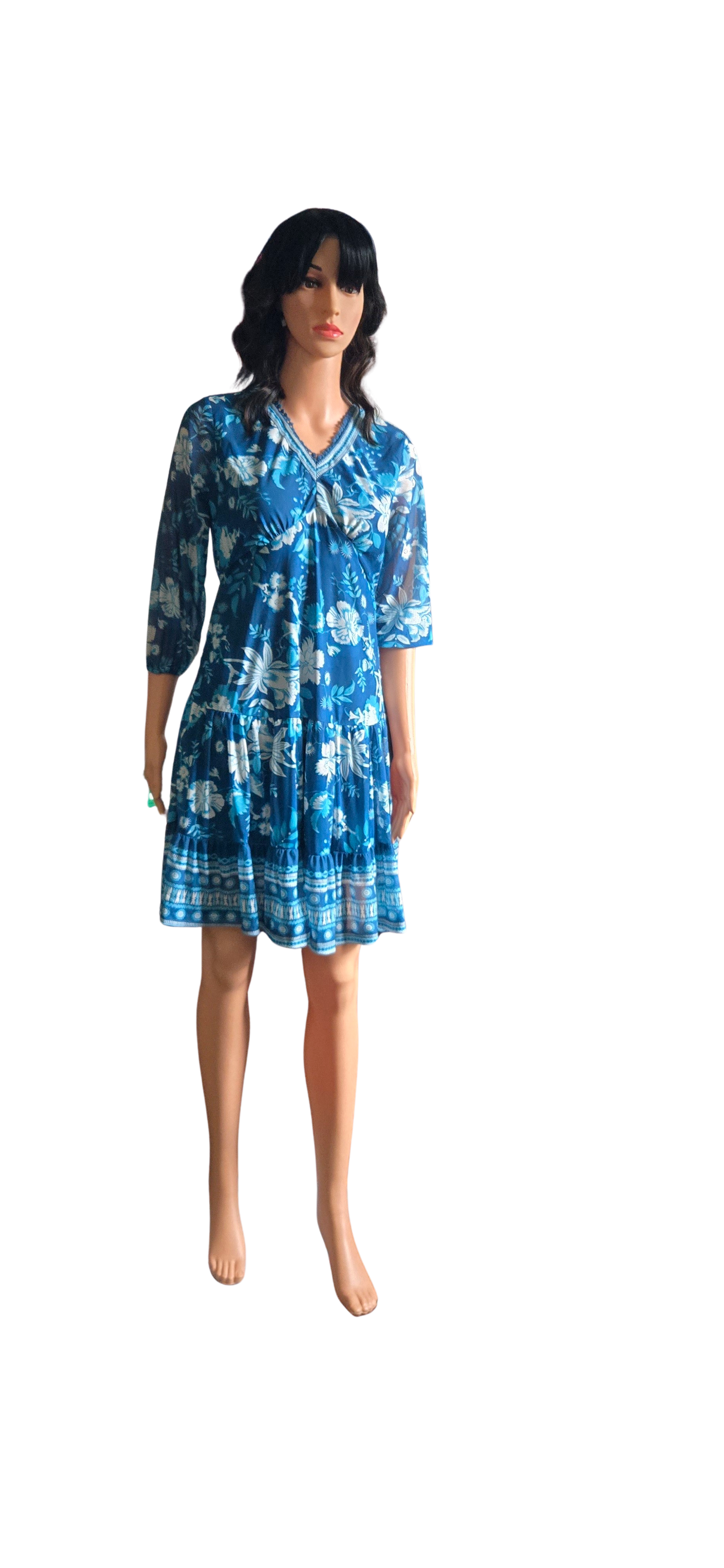Blue & white dress