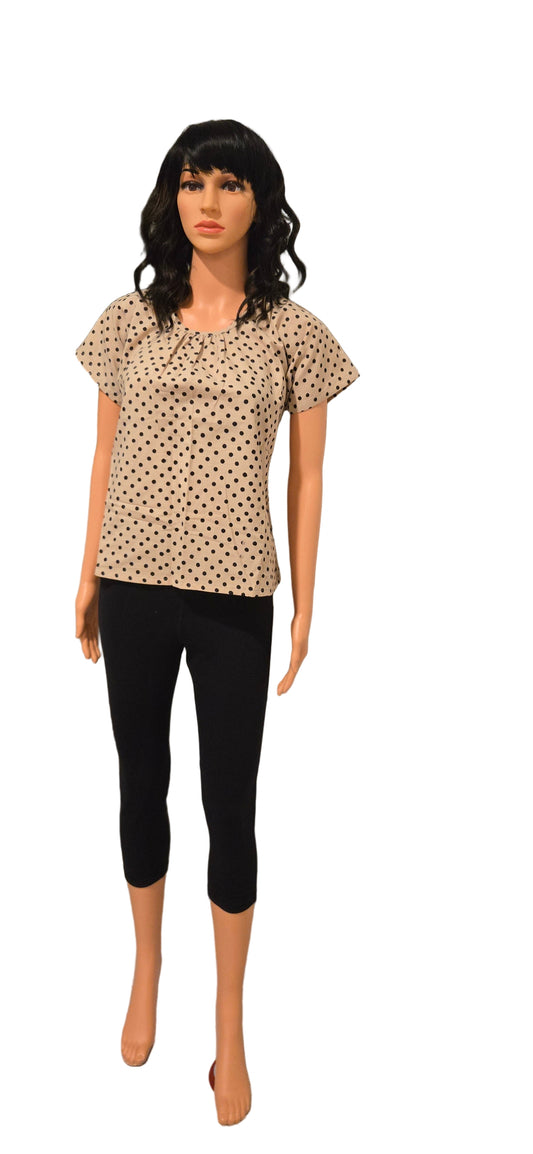 Cotton pulka dots top