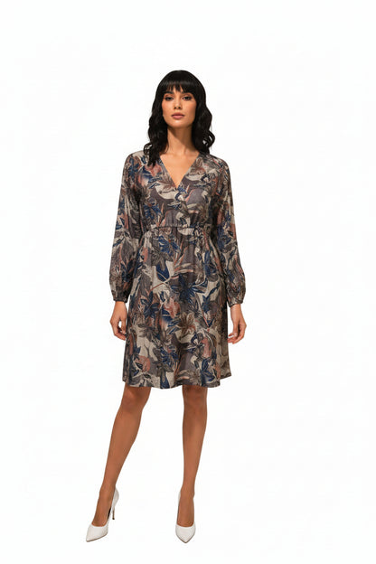 Dark grey floral dress