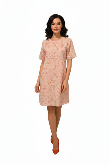 Peach dress for women