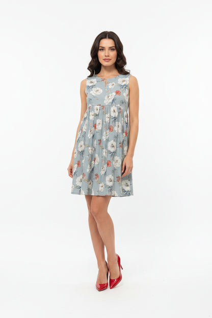 Grey floral dress