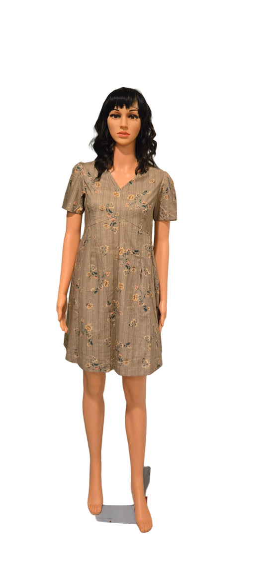 Brown Floral Dress