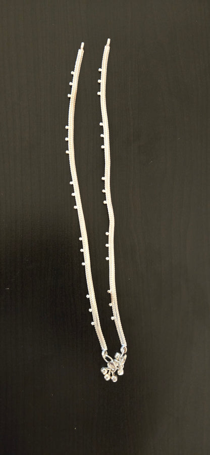 Silver anklets for women