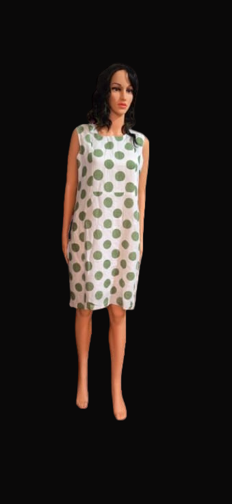 green pulka dress