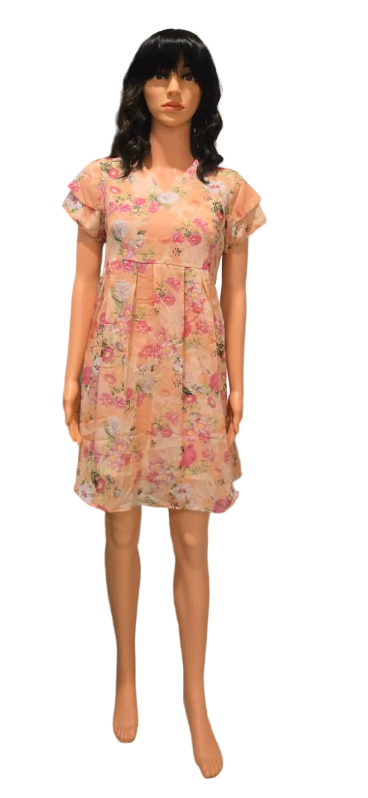 Coral Crush Floral Dress