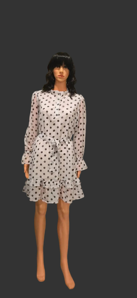 White & Black Pulka Dots