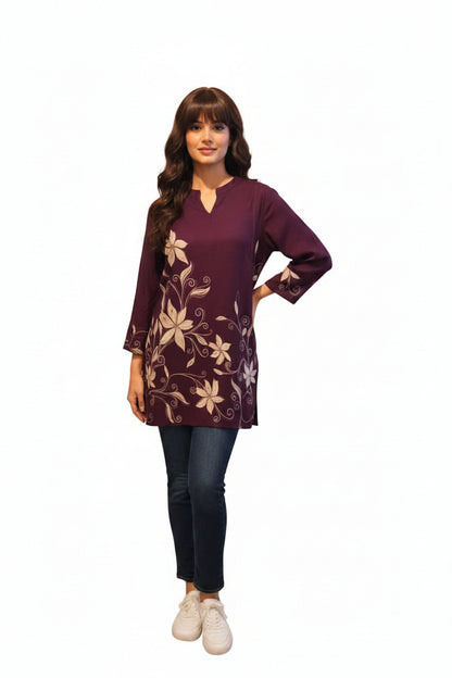 Wine color Kurti