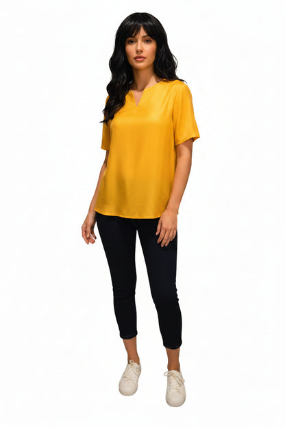 Bright yellow top