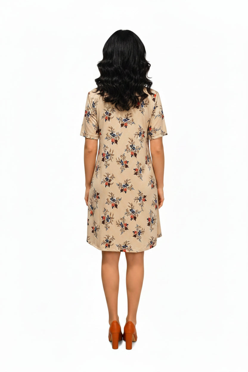 Beige Bloom Dress