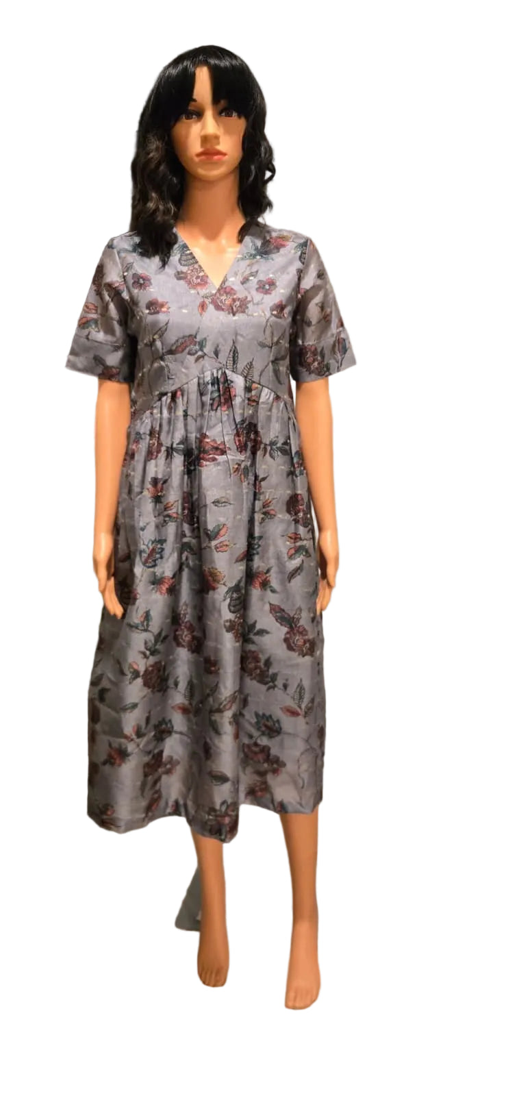 Grey floral dress