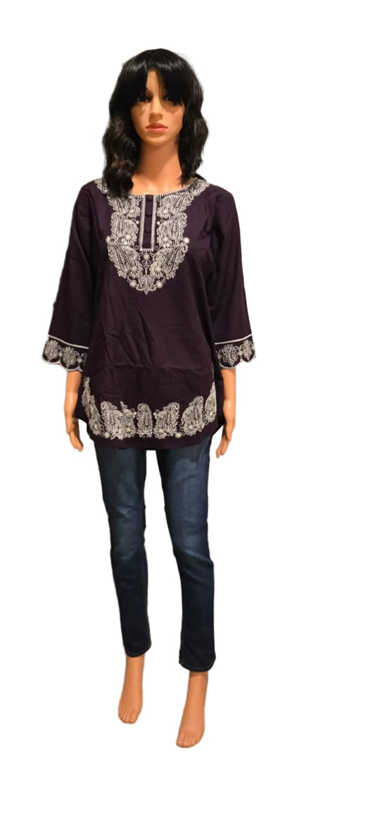 Cocoa Brown Rayon Top