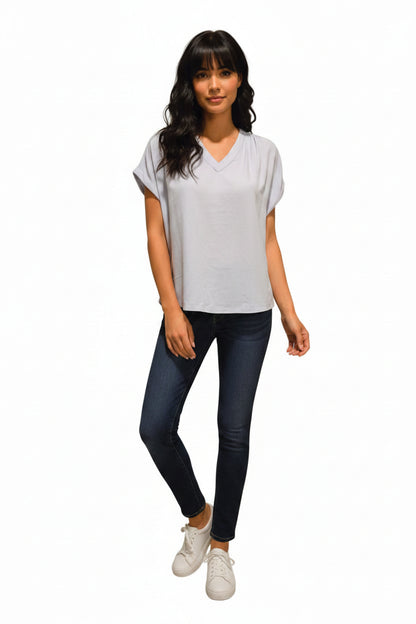 Light blue top