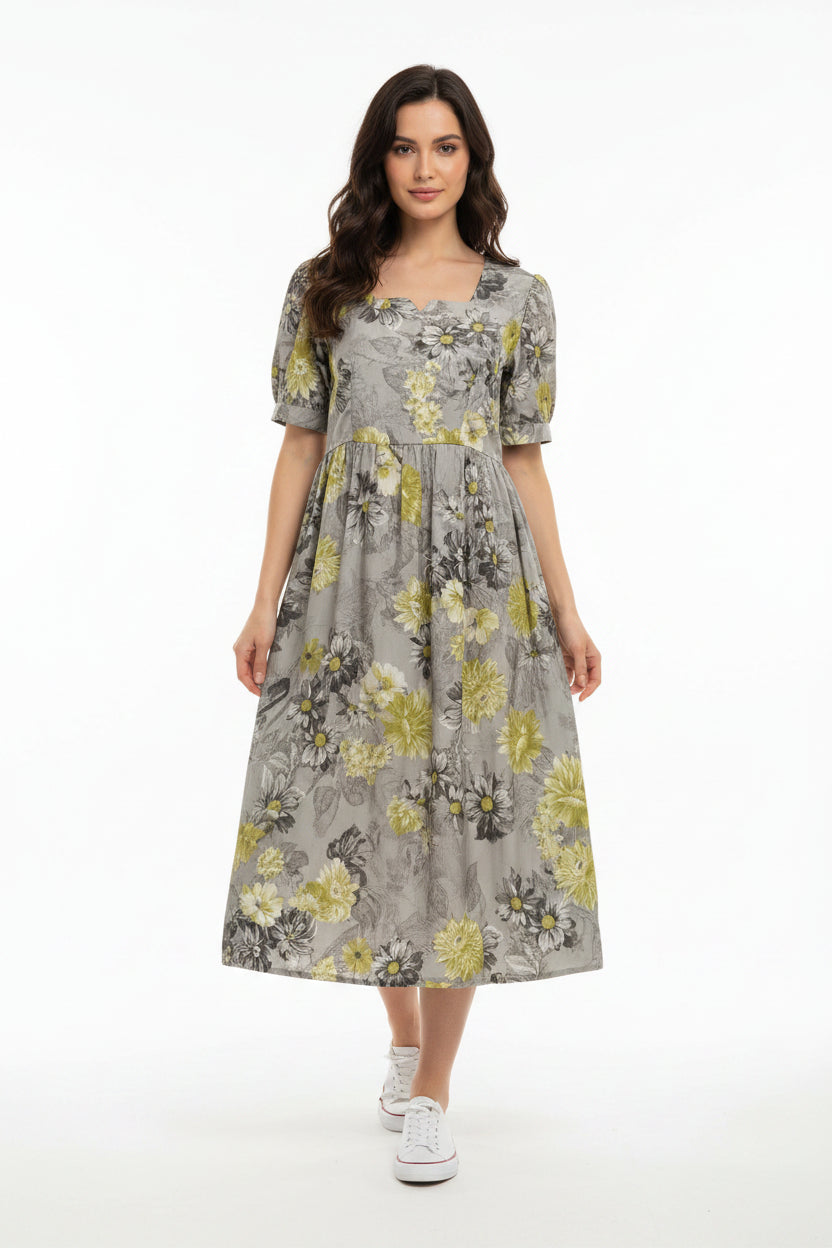 Grey Midi Dress 