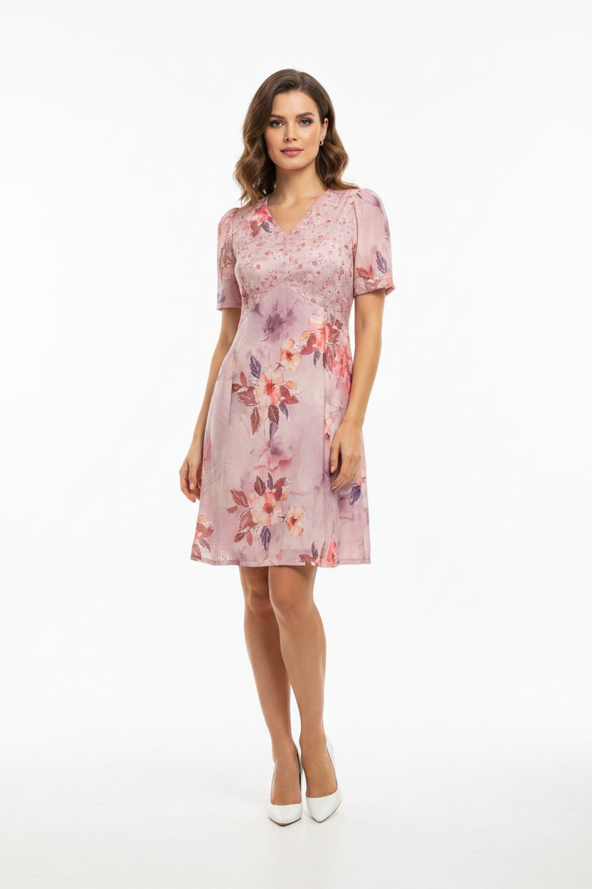 light pink silk dress