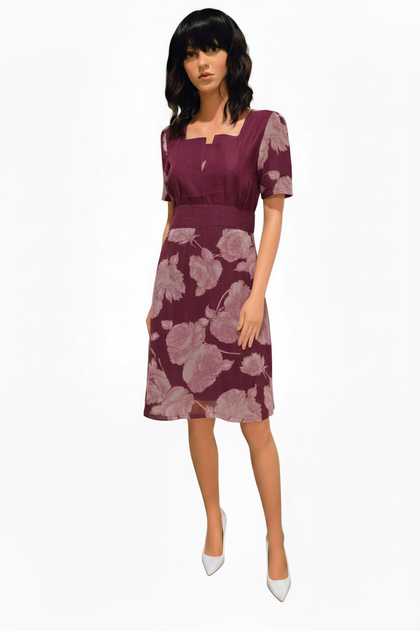 burgundy dress