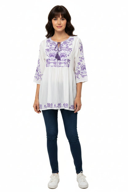 White-Purple top