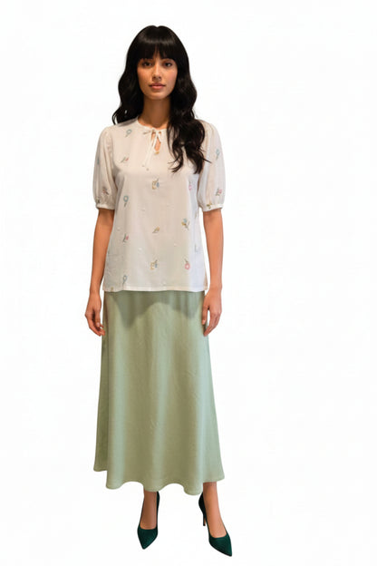 White embroidery top