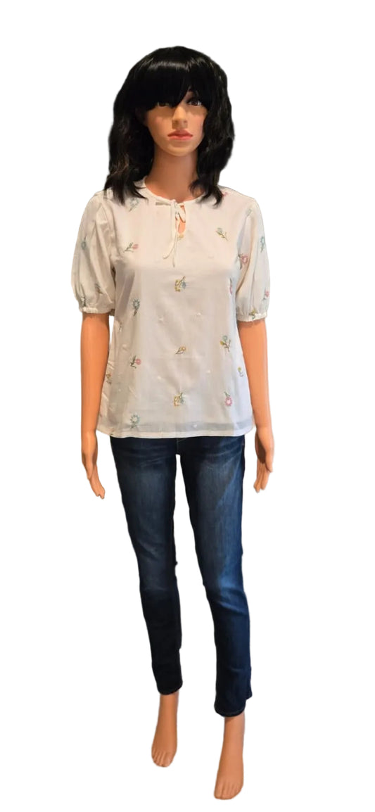 White embroidery top