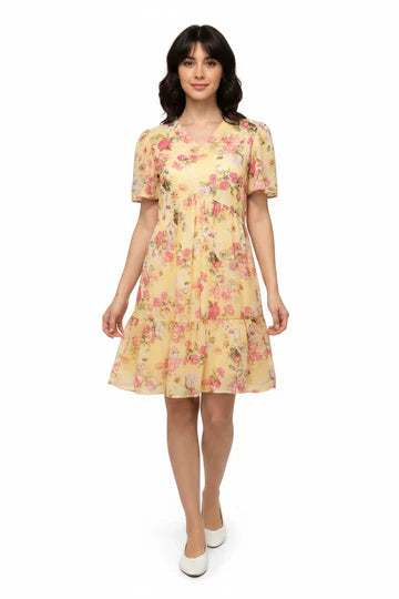 Yellow Bloom Floral Dress