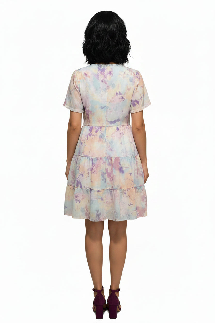 Purple Multi-Color Dress – Bold & Vibrant
