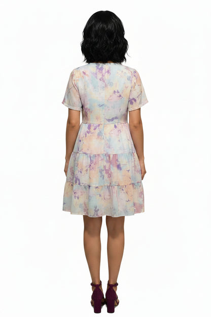 Purple Multi-Color Dress – Bold & Vibrant