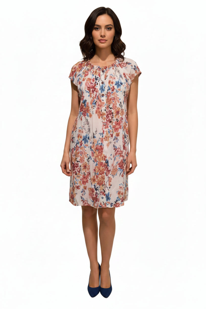 Orange floral dress