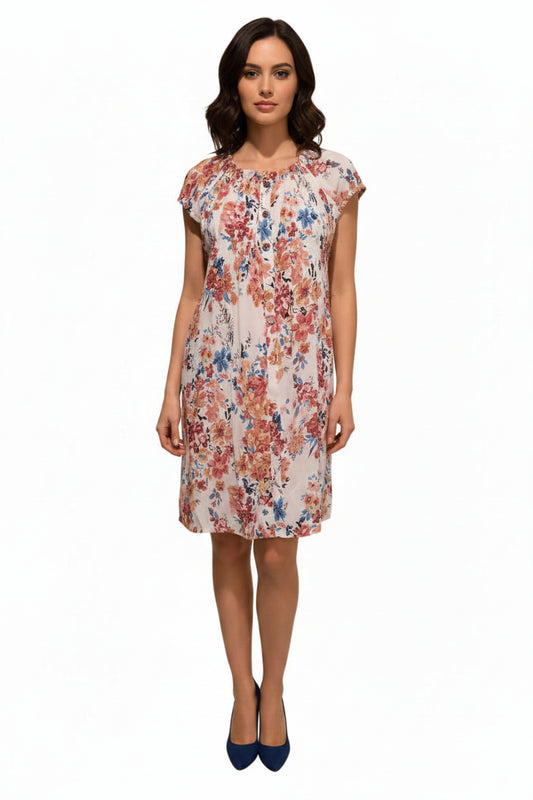 Orange floral dress
