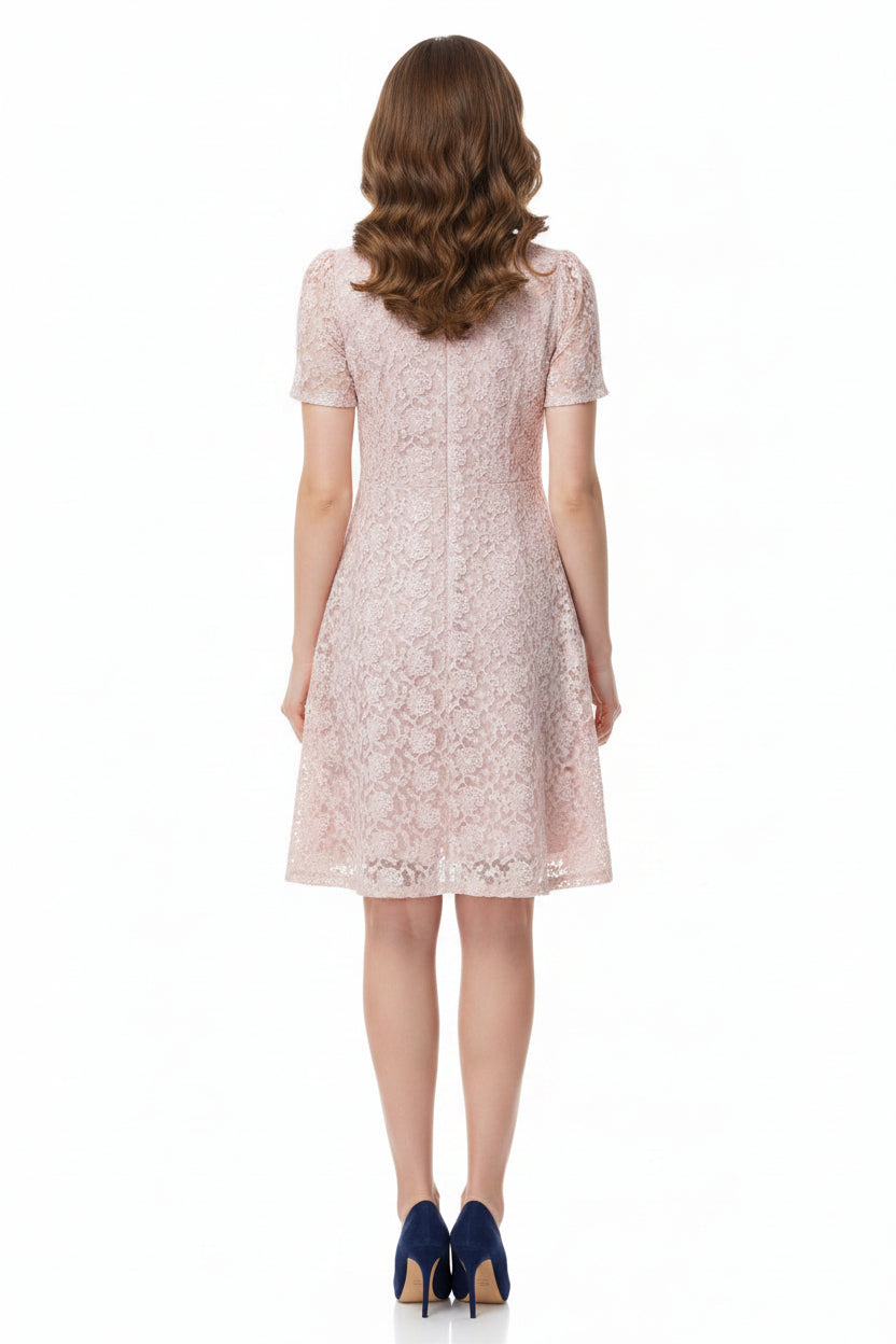 Light pink embroidery dress