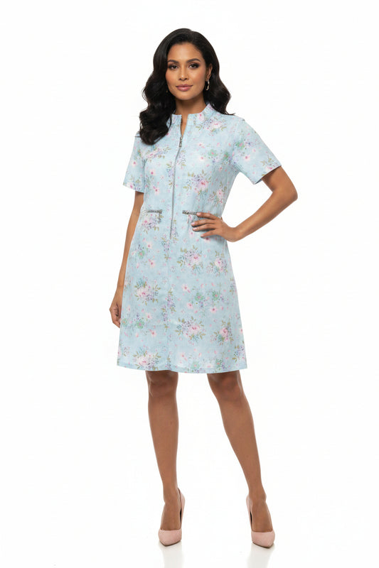 Light blue floral dress