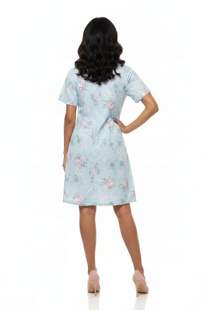 Light Blue Floral Dress