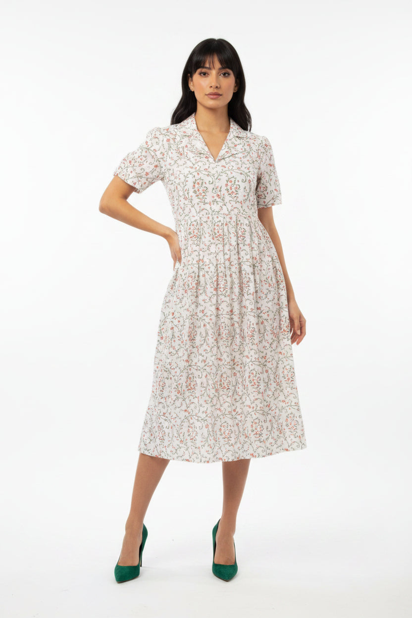 White printed dress