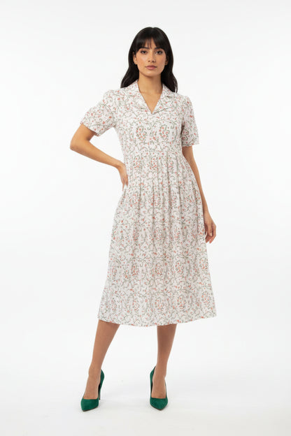 White printed dress