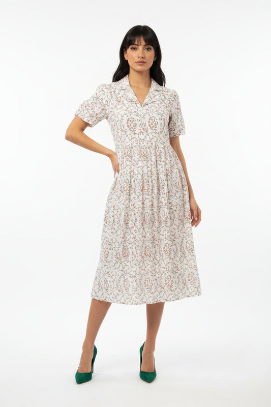White printed dress