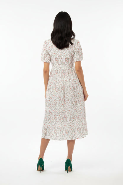 White printed dress