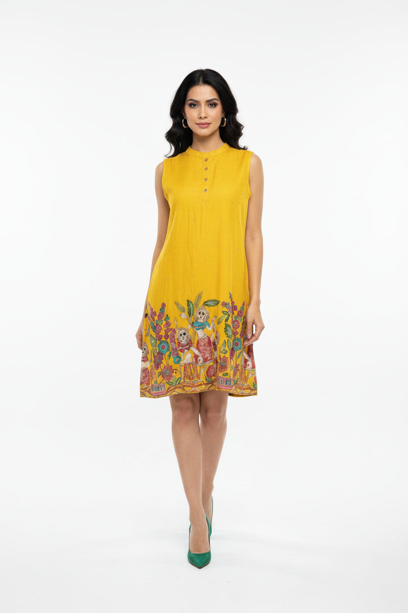 Yellow Folk Art Dress