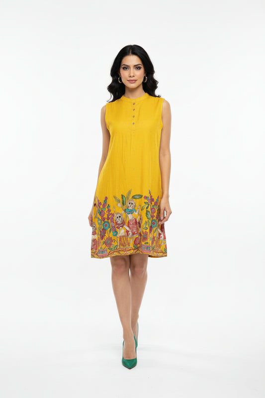 Yellow Folk Art Dress