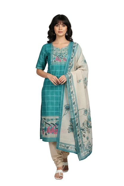 Turquoise Swan Elegance Kurta Set