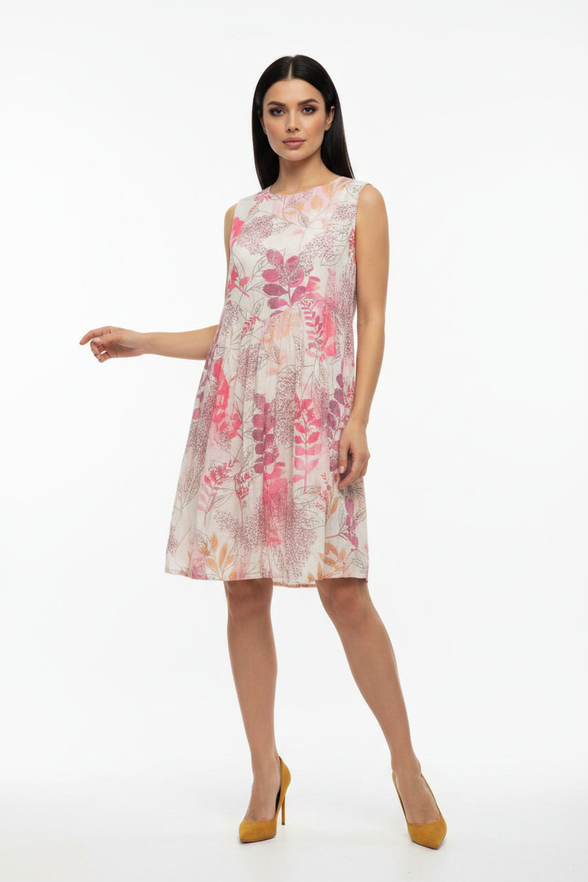 Blush Pink Floral Print Dress
