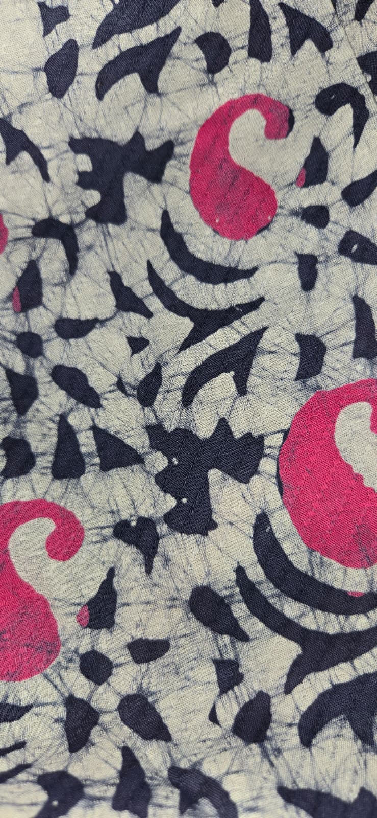 White Navy Pink Printed Dress