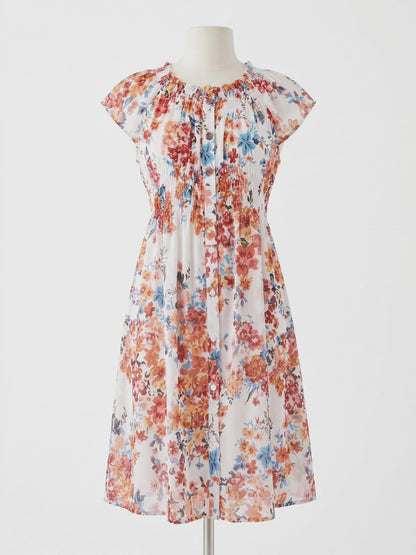 Orange Floral Dress