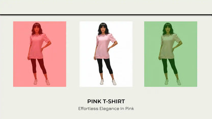 Pink T-shirt by@Outfy