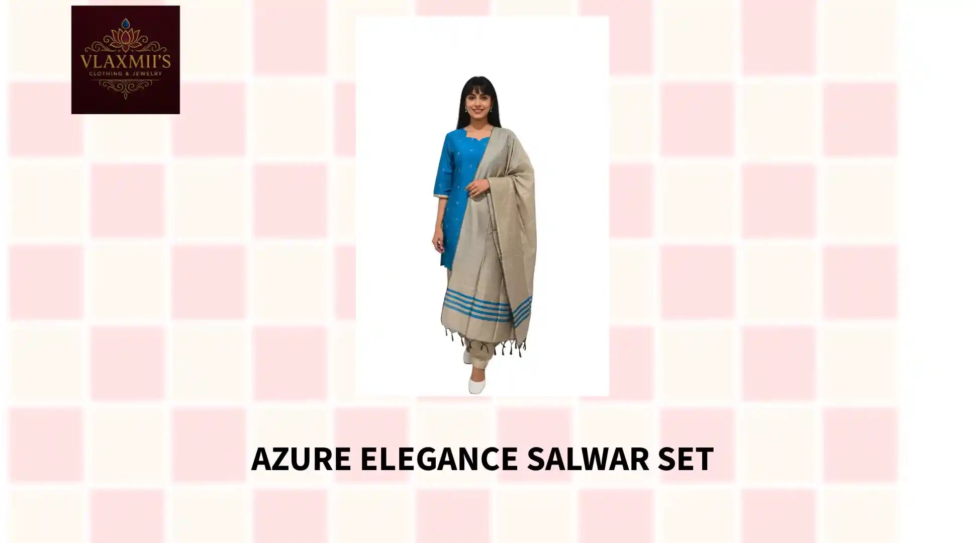 Azure Elegance Salwar Set by@Outfy